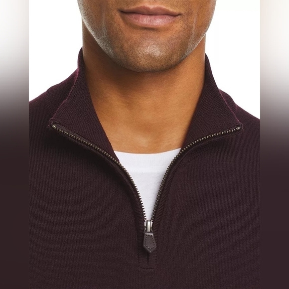 The Men's Store at Bloomingdale's Quarter-Zip Merino Sweater NWT - Picture 2 of 10